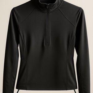 Wilson Black Fitted Zippered Polo Sweatshirt